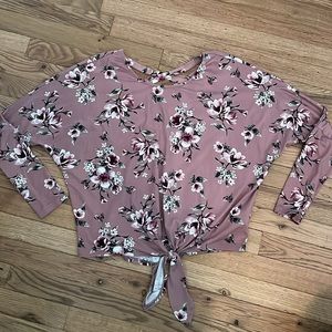 IZ BYER Floral Print Top Size Small